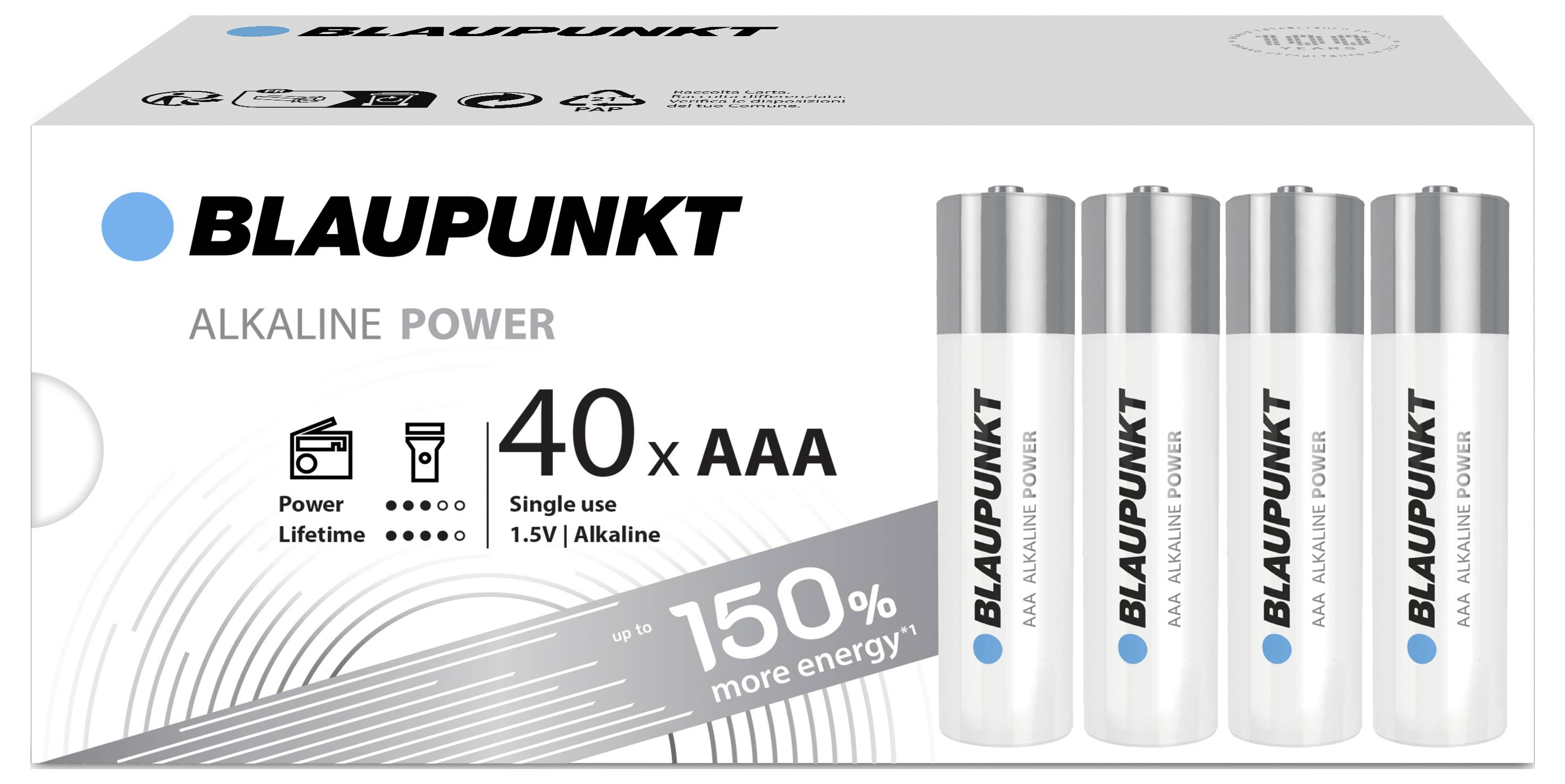 Blaupunkt Micro (AAA)-Batterie Alkali-Mangan 1.5V 40St.