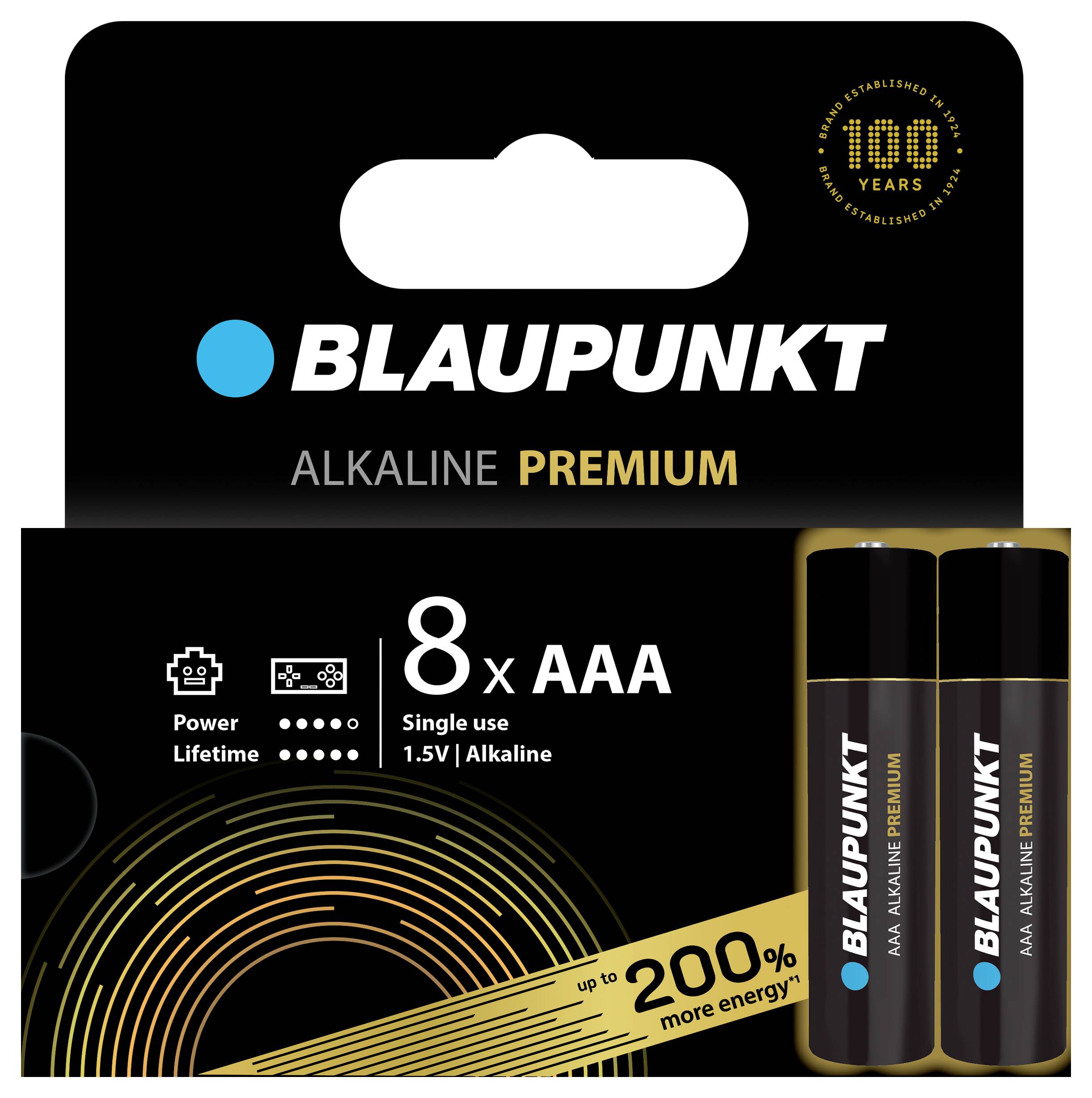 Blaupunkt Micro (AAA)-Batterie Alkali-Mangan 1.5V 8St.