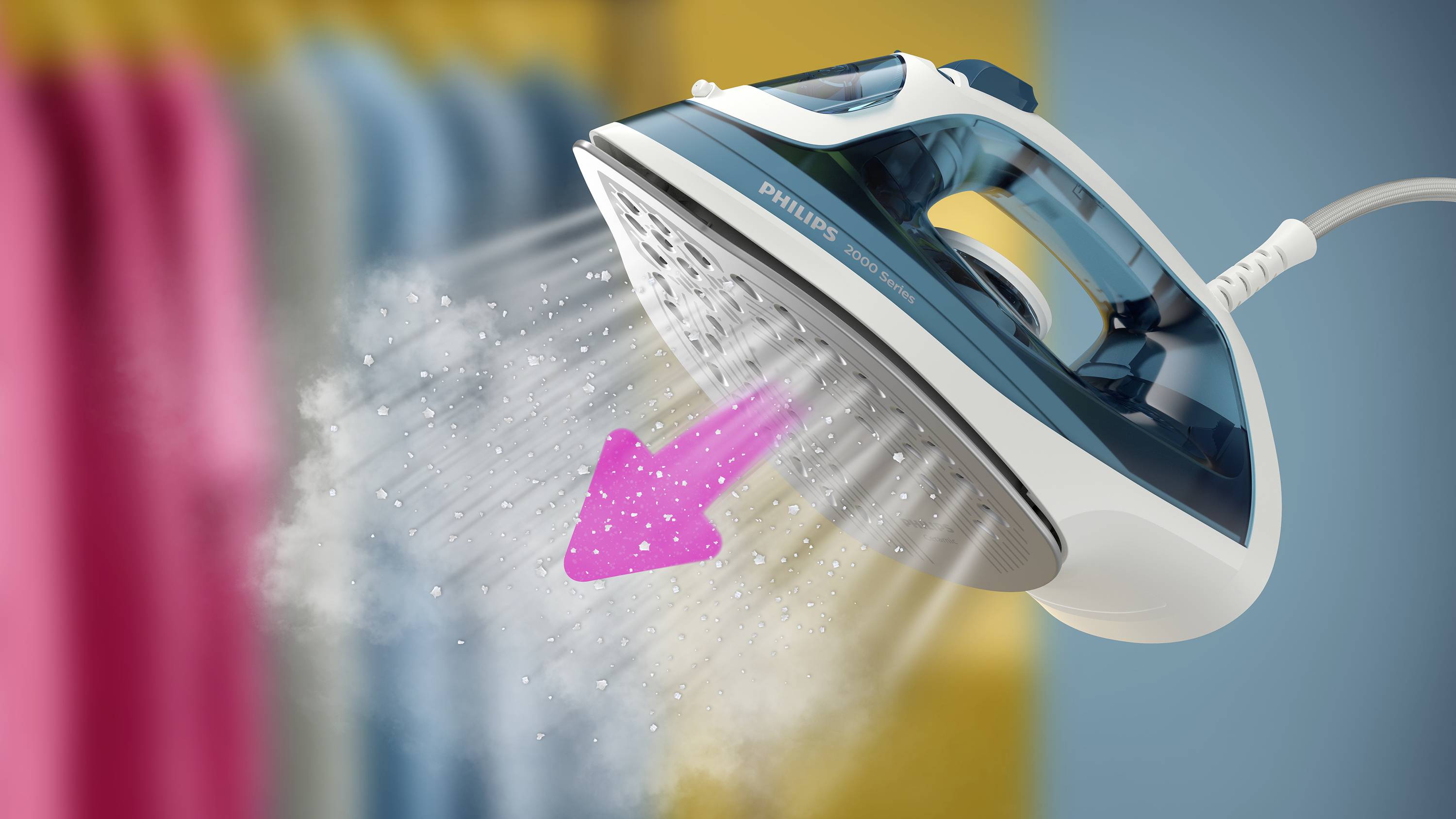 Philips Home 2000 Series DST2020/90 Dampfbügeleisen Blau