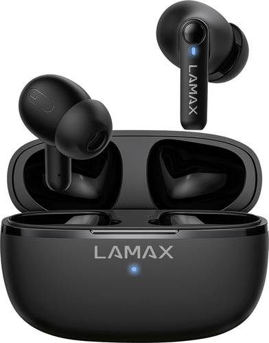 Lamax Clips1 Play In Ear Headset Bluetooth® Stereo Schwarz Batterieladeanzeige, Ladecase, Lautstärk