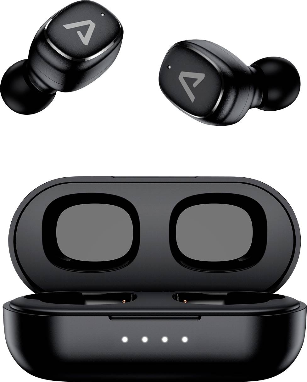 Lamax Dots3 In Ear Headset Bluetooth® Stereo Schwarz Batterieladeanzeige, Ladecase, Lautstärkeregel