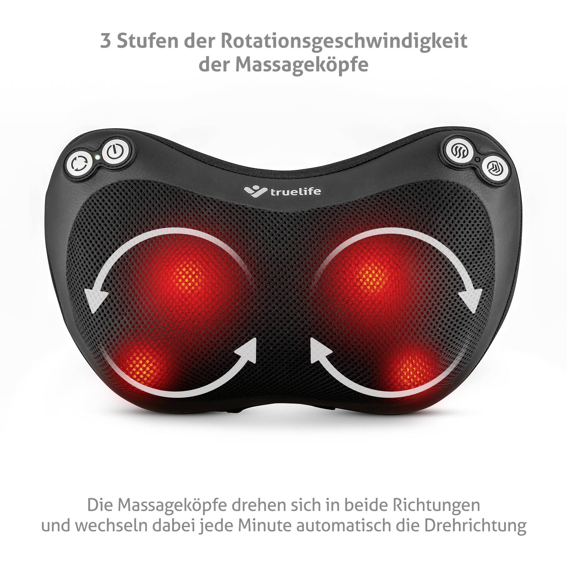 Truelife RelaxBack B3 Charge Massagekissen 24W Schwarz