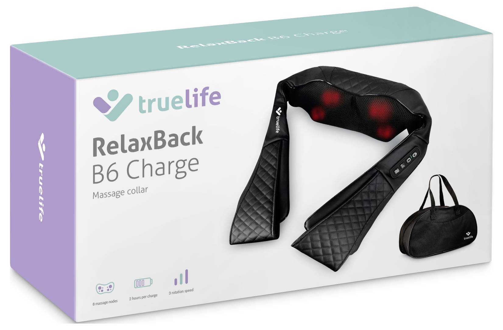Truelife RelaxBack B6 Charge Massagegerät 24 W Schwarz