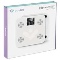 Truelife FitScale W6 BT Personenwaage digital Wägebereich (max.)=180kg Weiß, Grau Mit Bluetooth Truelife FitScale W6 BT Personenwaage digital Wägebereich (max.)=180kg Weiß, Grau Mit Bluetooth