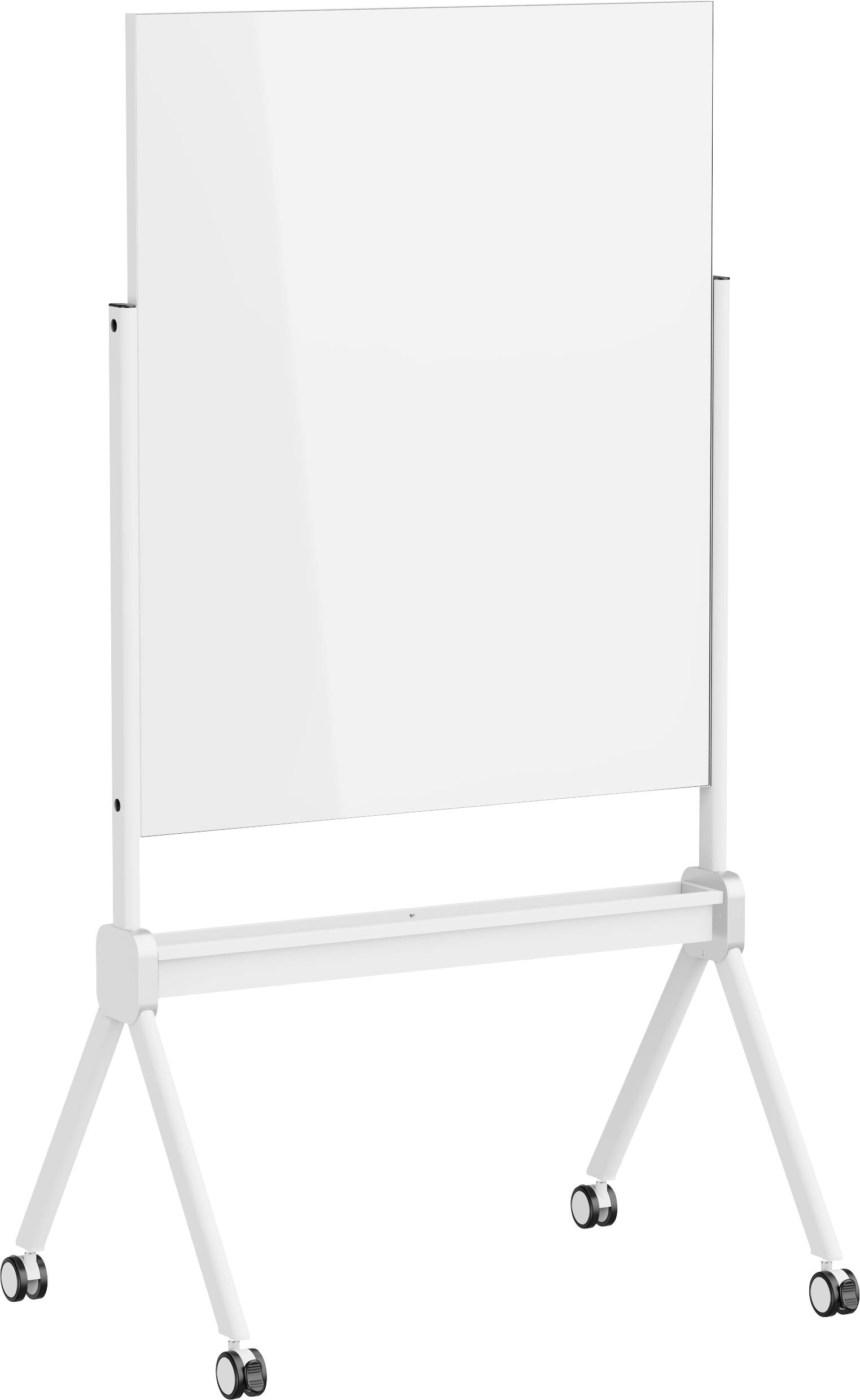 SpeaKa Professional Glas-Magnetboard SP-MMW-001 (B x H) 904mm x 1103mm Weiß Inkl. Ablageschale, Inkl. Magneten Vierarmfuß mit