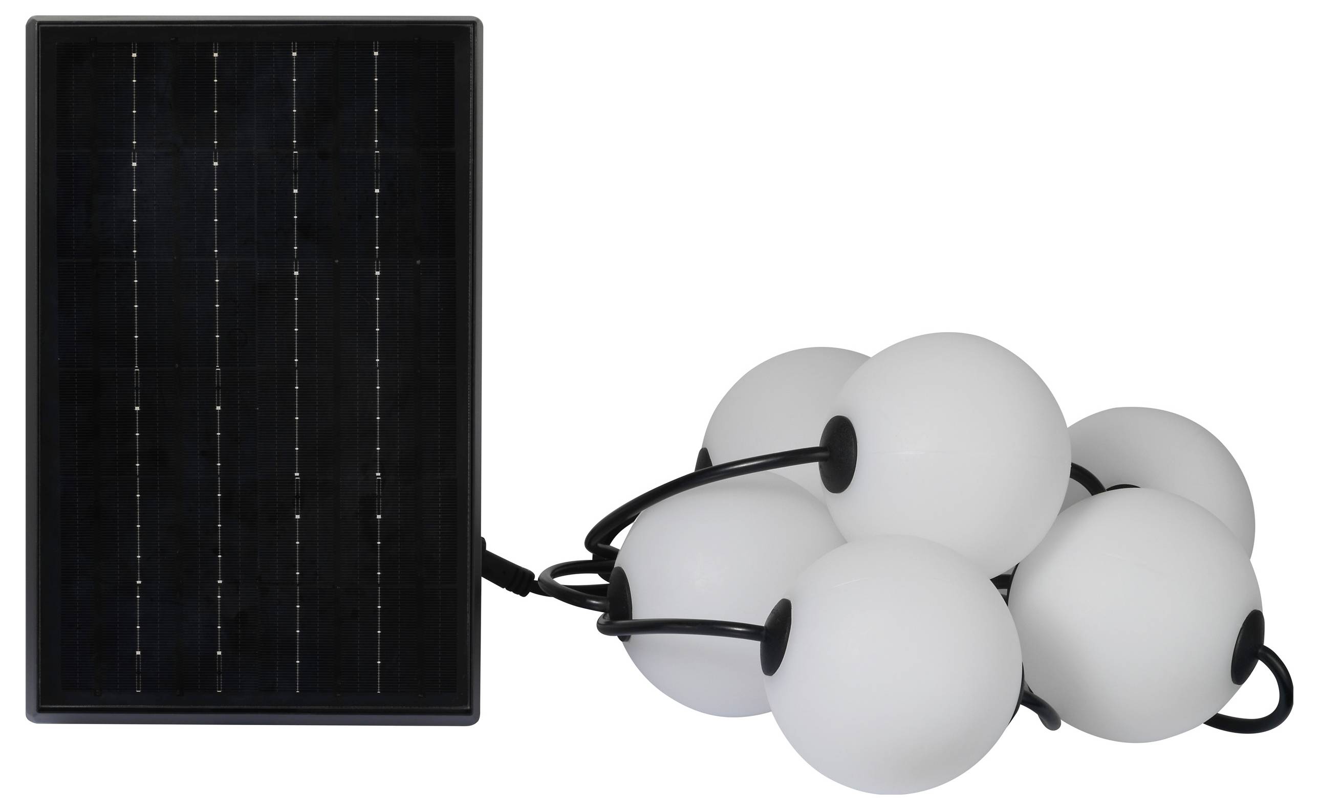 Sygonix SY-6662320 Solar-Lichterkette 2.4W Weiß, Schwarz