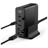 Ansmann Desktop Ladegerät mit Display DC5140PD 140W USB Ladegerät 140 W 2x USB-A, 3x USB-C® USB PD Ansmann Desktop Ladegerät mit Display DC5140PD 140W USB Ladegerät 140 W 2x USB-A, 3x USB-C® USB PD