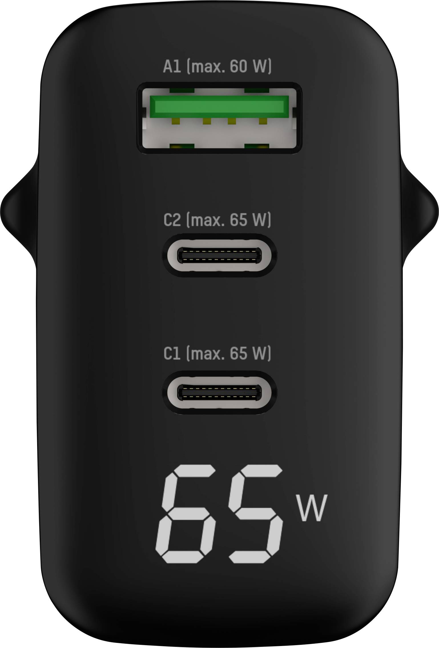 Ansmann HC365PD 65W USB Ladegerät 65 W 1x USB-A, 2x USB-C® USB PD Schwarz Innenbereich
