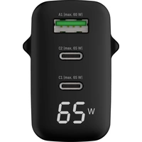Ansmann USB-Ladegerät mit Display HC365PD 65W USB Ladegerät 65W 1x USB-A, 2x USB-C® USB PD Schwarz Innenbereich Ansmann USB-Ladegerät mit Display HC365PD 65W USB Ladegerät 65W 1x USB-A, 2x USB-C® USB PD Schwarz Innenbereich