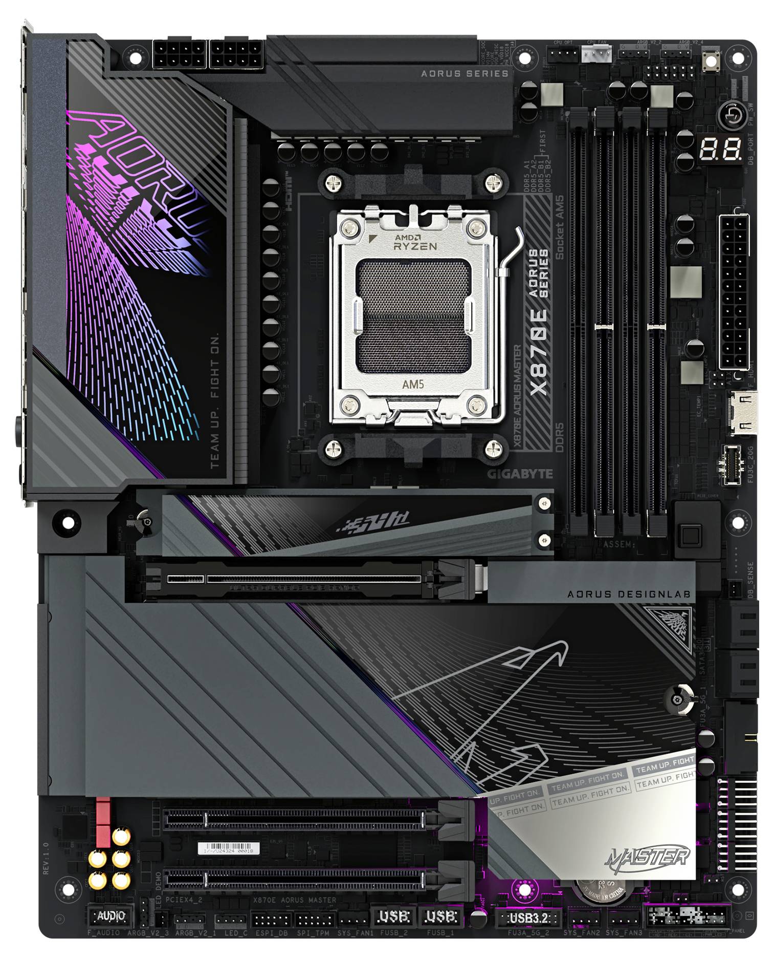 Gigabyte X870E AORUS MASTER AM5 ATX MB Mainboard Sockel (PC) AMD® AM5 Formfaktor (Details) ATX Mainboard-Chipsatz AMD® X870