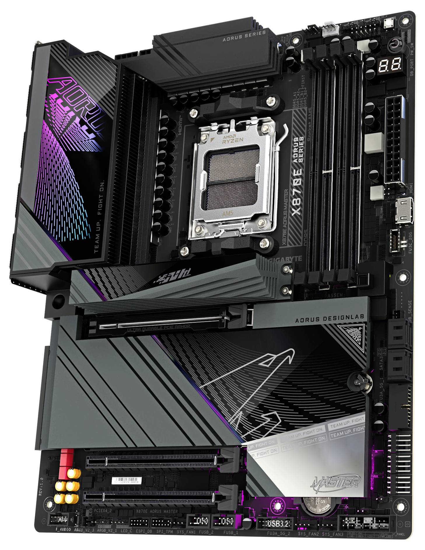 Gigabyte X870E AORUS MASTER AM5 ATX MB Mainboard Sockel (PC) AMD® AM5 Formfaktor (Details) ATX Mainboard-Chipsatz AMD® X870