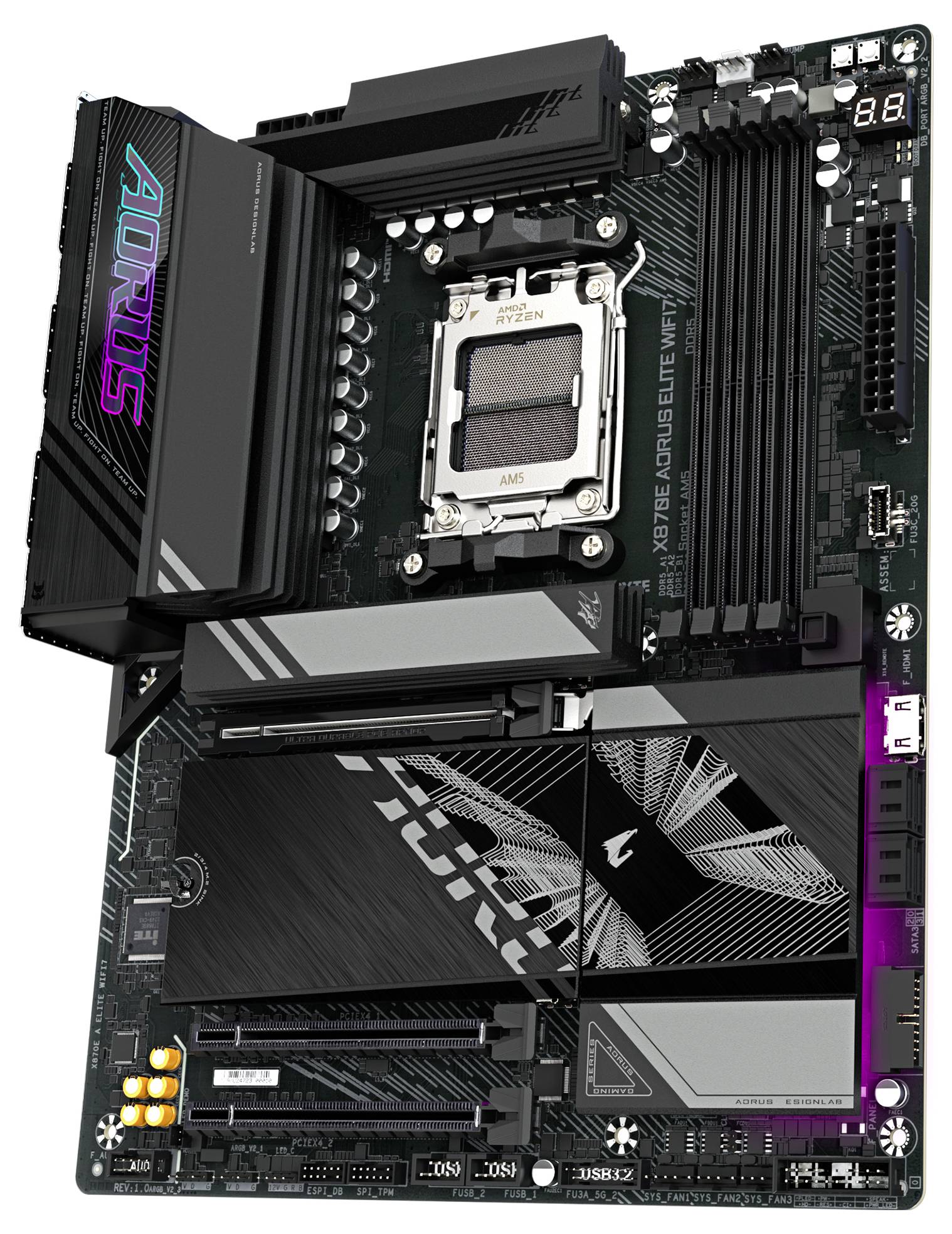 Gigabyte X870E A ELITE WIFI7 AM5 ATX MB Mainboard Sockel (PC) AMD® AM5 Formfaktor (Details) ATX Mainboard-Chipsatz AMD® X870