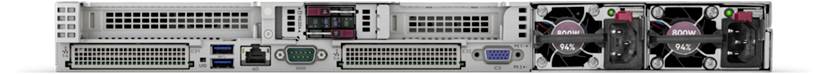 Ein Server-Rack mit mehreren Lüftern, Anschlüssen und Einschüben. Es handelt sich um Hardware-Komponenten eines Serversystems.