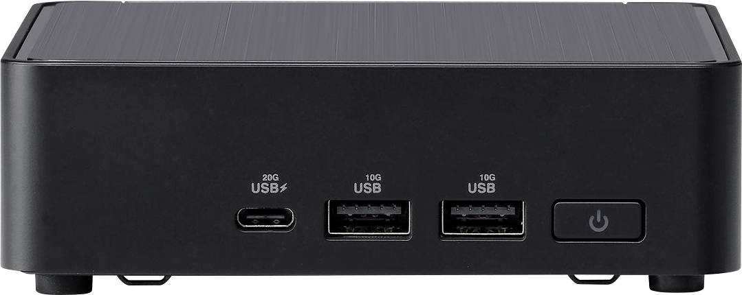 Ein schwarzes elektronisches Gerät mit drei USB-Anschlüssen und einem Netzschalter auf der Vorderseite.