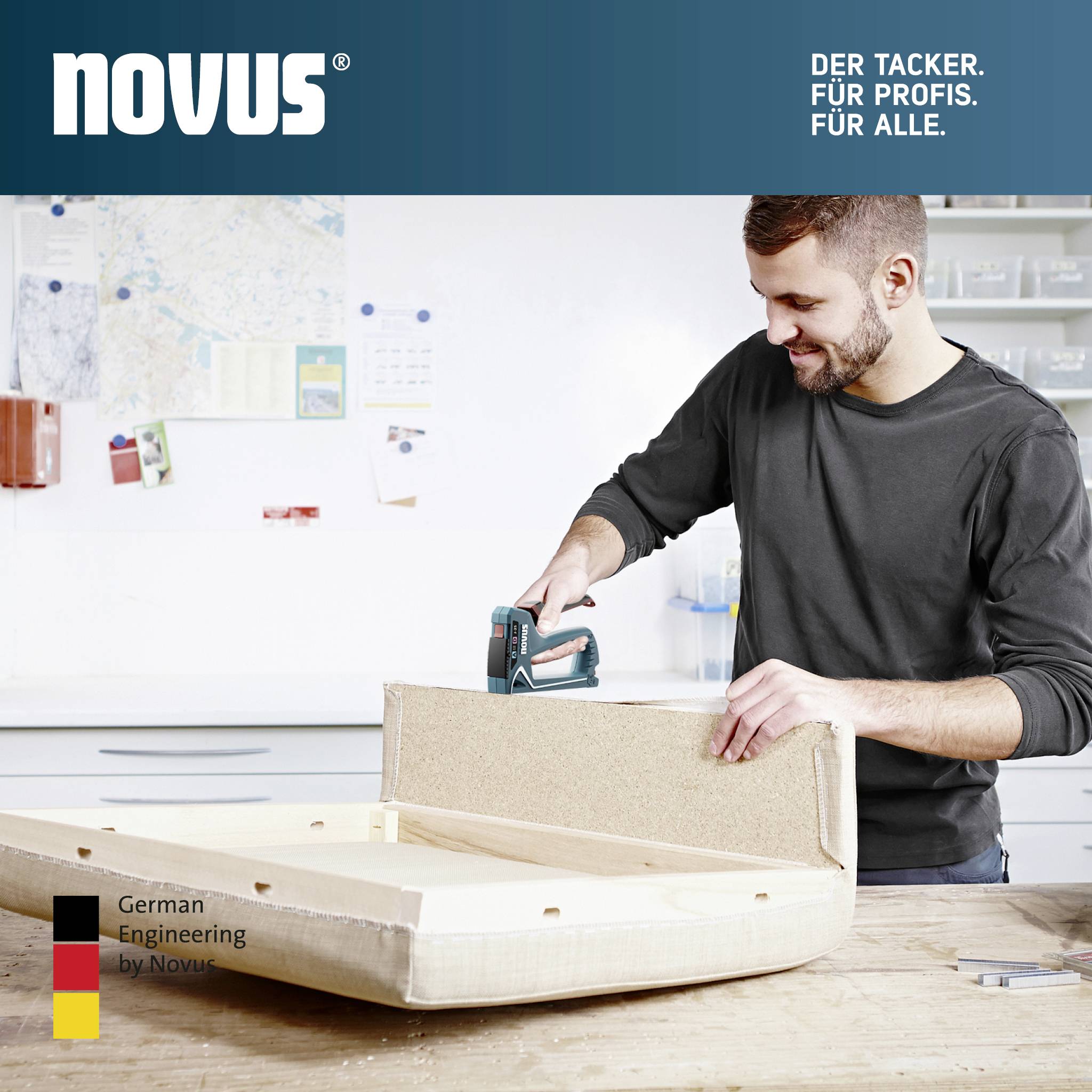 Novus Tools J-25 030-0459 Handtacker Klammerntyp Typ 53, Typ 53F, Typ 37, Typ 11 Klammernlänge 4 - 10mm