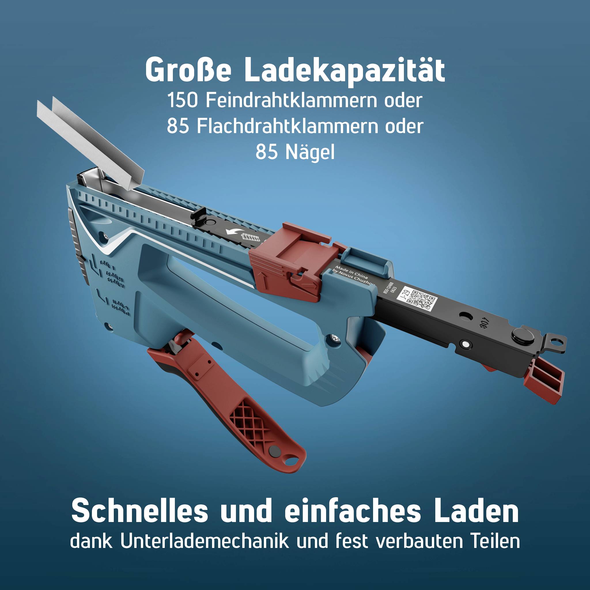 Novus Tools J-29 030-0460 Handtacker Klammerntyp Typ 53F, Typ 53, Typ 37, Typ 11 Klammernlänge 6 - 14mm
