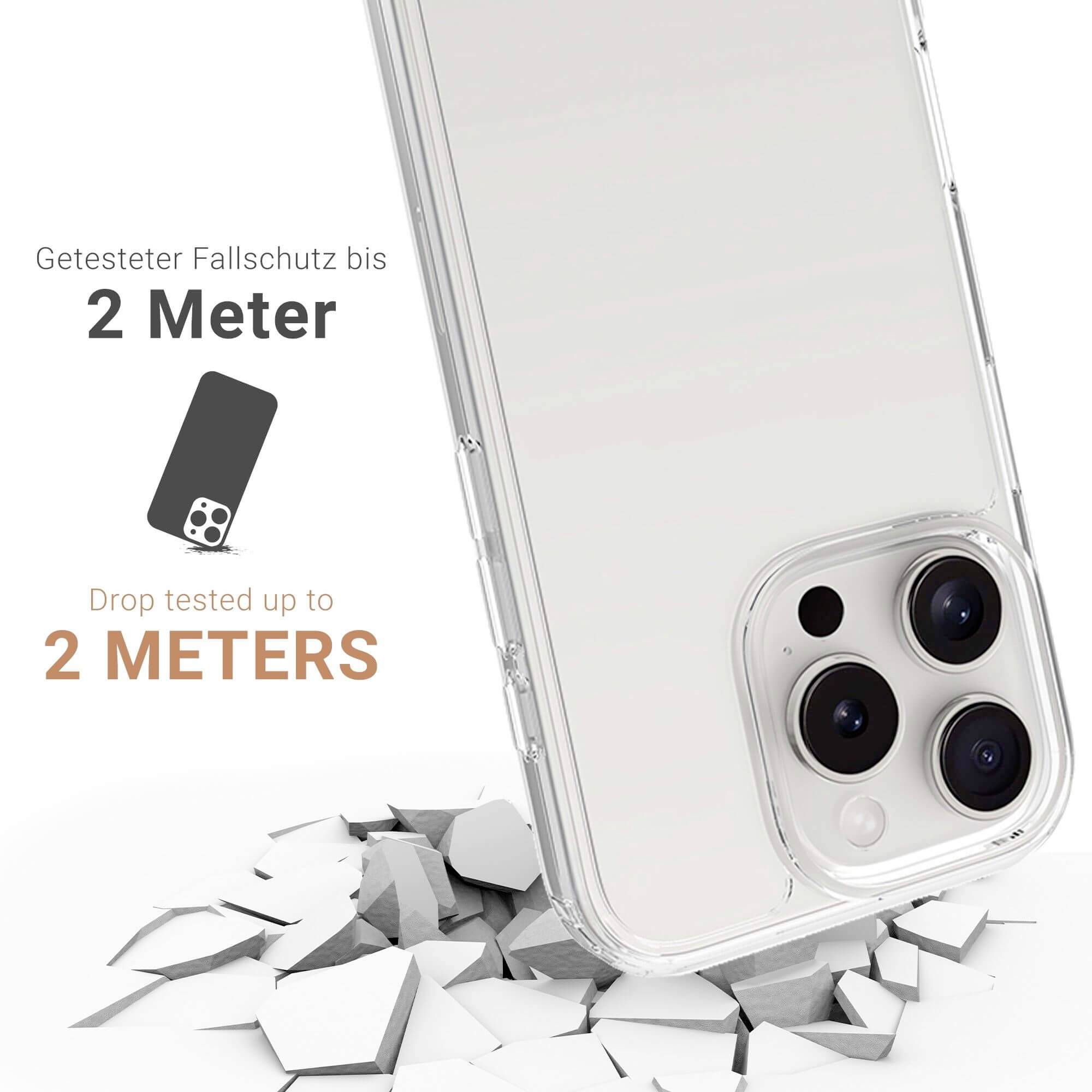 JT Berlin BackCase Pankow Clear Backcover Apple iPhone 16 Pro Max Transparent Induktives Laden 11089