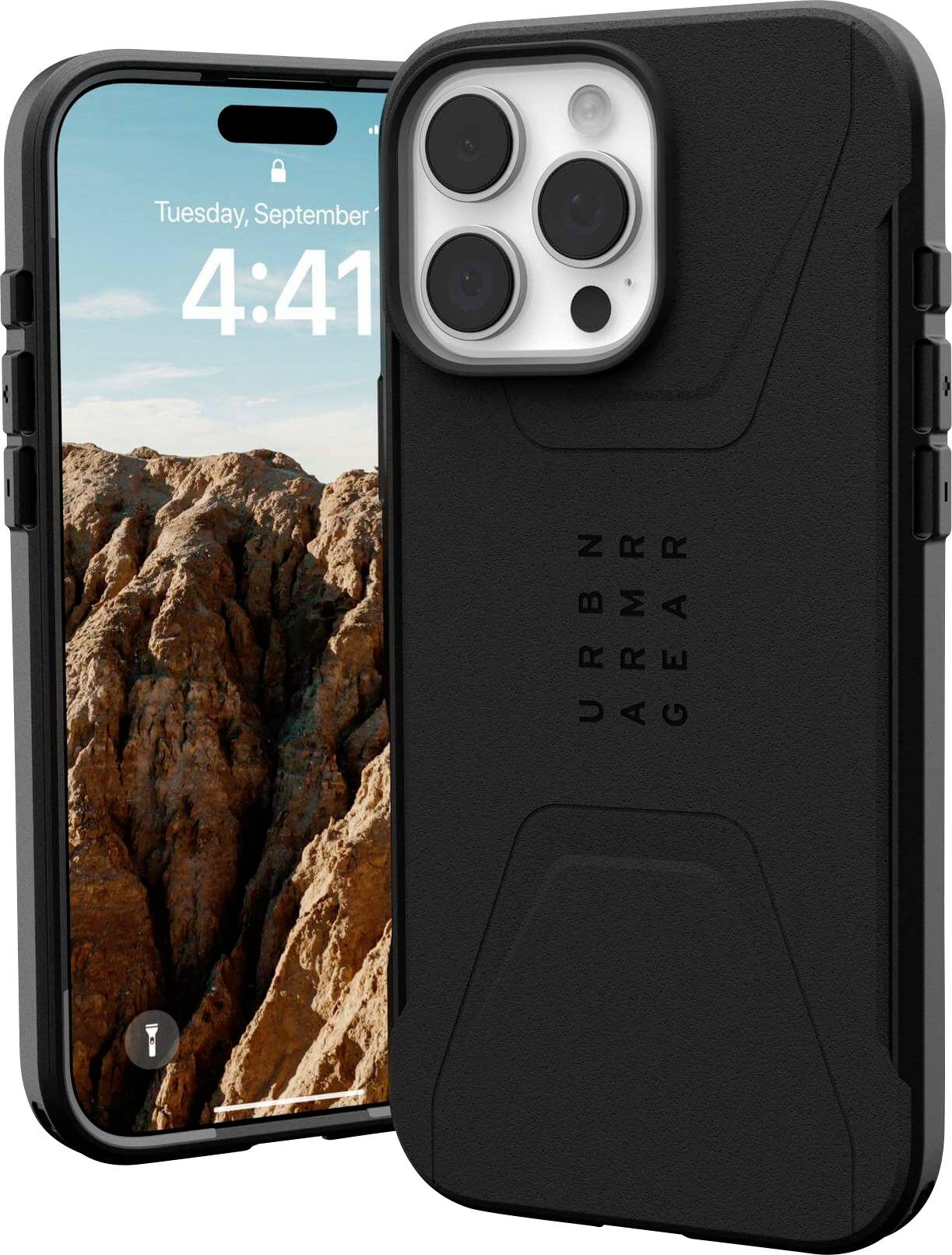 Urban Armor Gear Civilian MagSafe Case Backcover Apple iPhone 16 Pro Max Schwarz MagSafe kompatibel 114445114040
