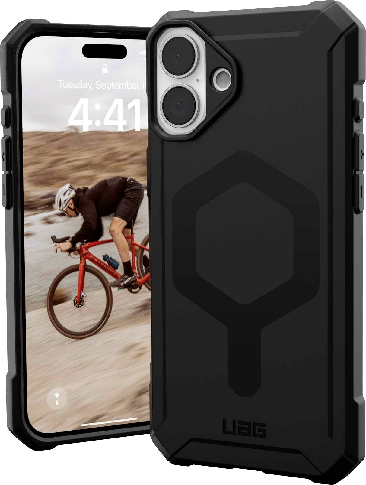 Urban Armor Gear Essential Armor MagSafe Case Backcover Apple iPhone 16 Plus Schwarz MagSafe kompatibel 114447114040