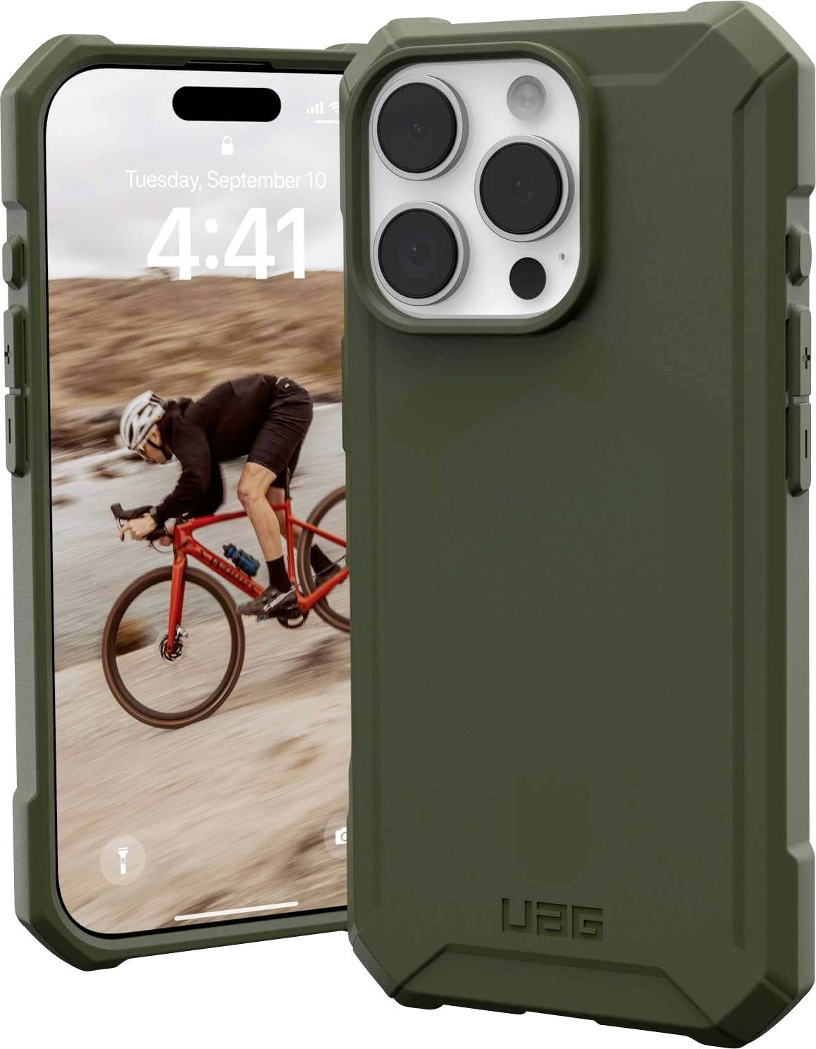 Urban Armor Gear Essential Armor MagSafe Case Backcover Apple iPhone 16 Pro Olivgrün MagSafe kompatibel 114448117272