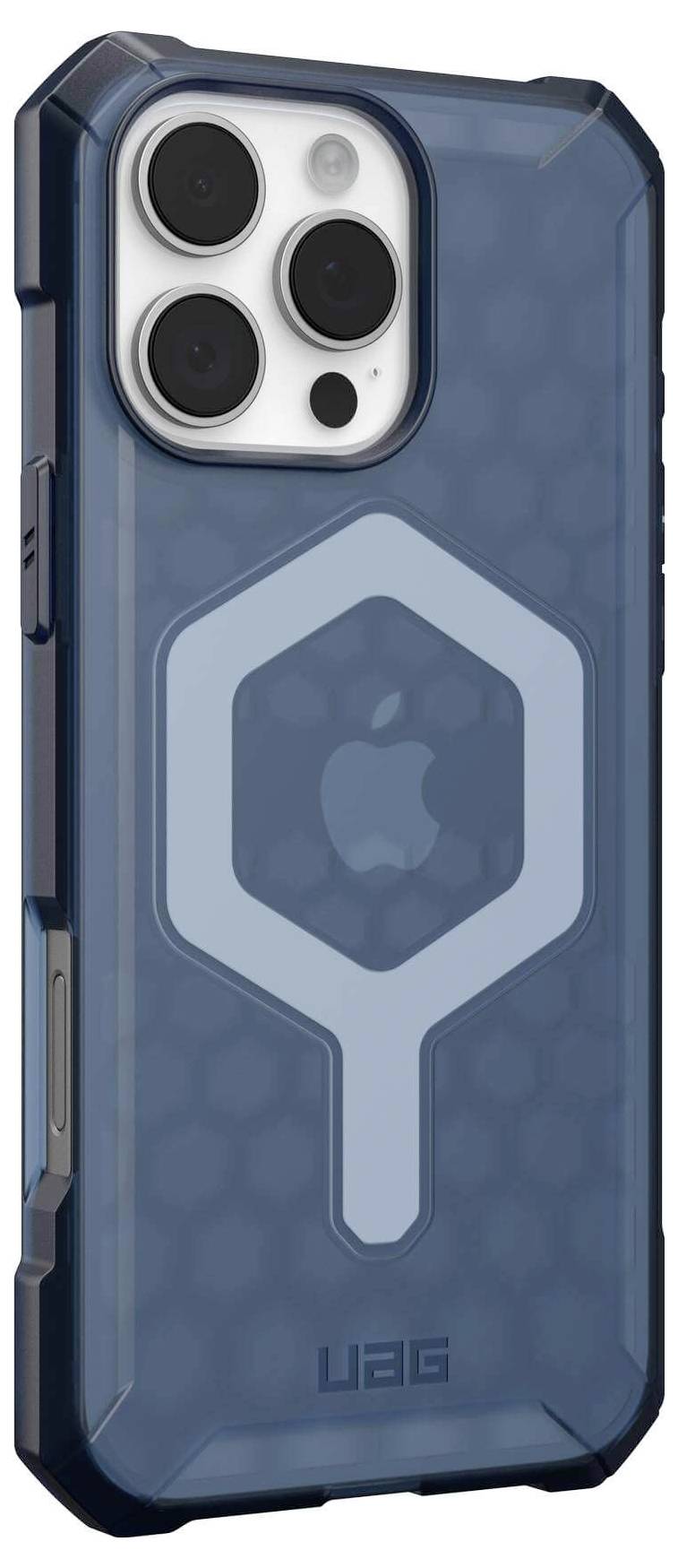 Urban Armor Gear Essential Armor MagSafe Case Backcover Apple iPhone 16 Pro Max Blau, Transparent MagSafe kompatibel 114449114151