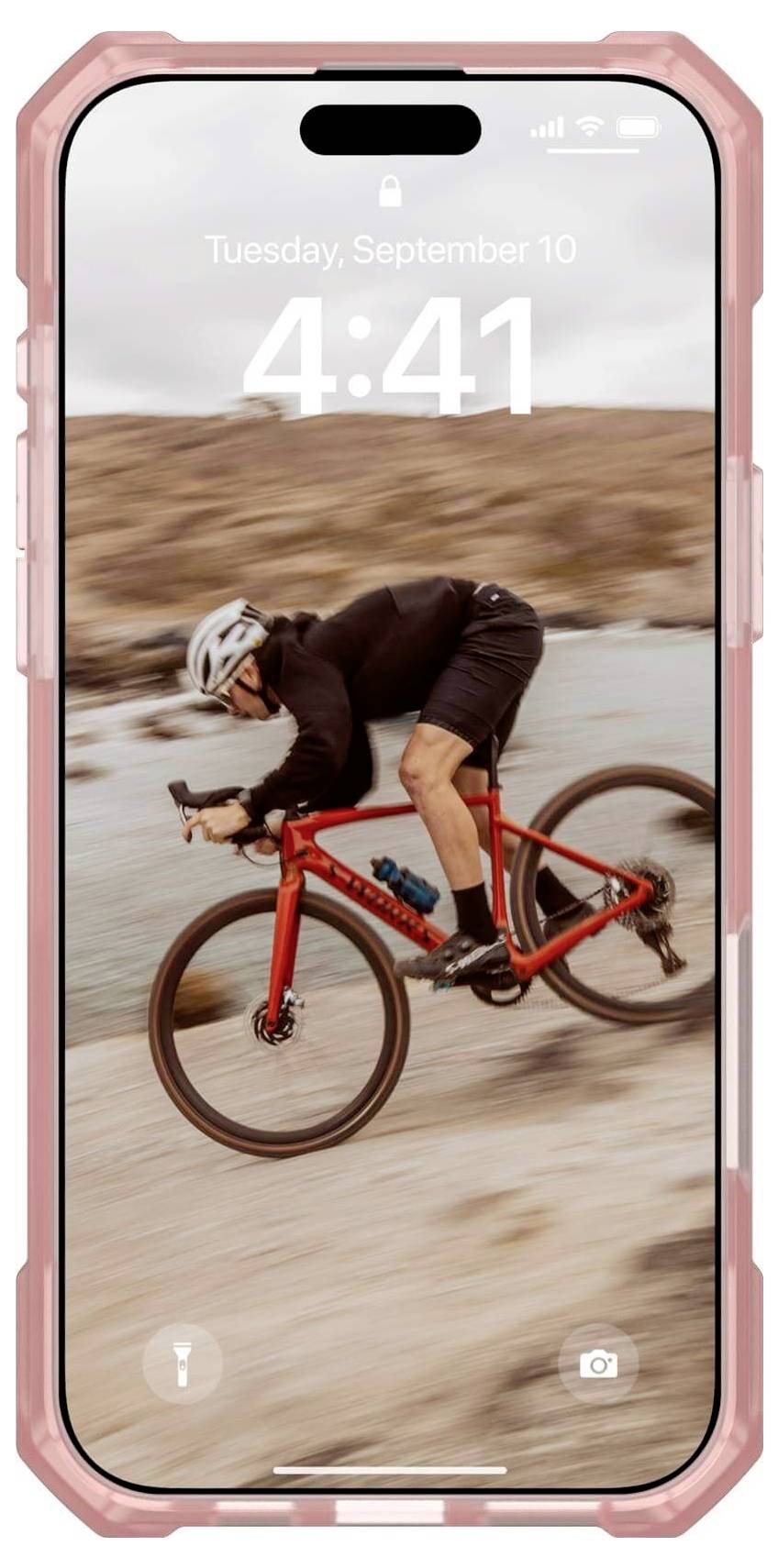 Urban Armor Gear Essential Armor MagSafe Case Backcover Apple iPhone 16 Pro Max Rose, Transparent MagSafe kompatibel 114449114C4C