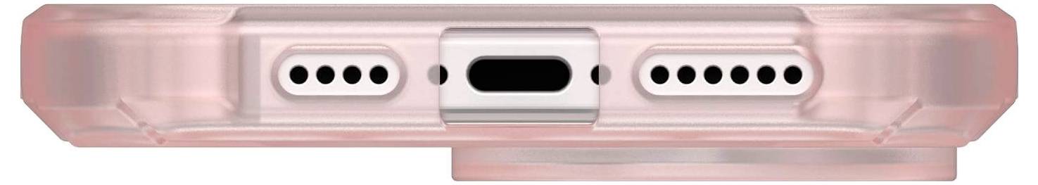Urban Armor Gear Essential Armor MagSafe Case Backcover Apple iPhone 16 Pro Max Rose, Transparent MagSafe kompatibel 114449114C4C
