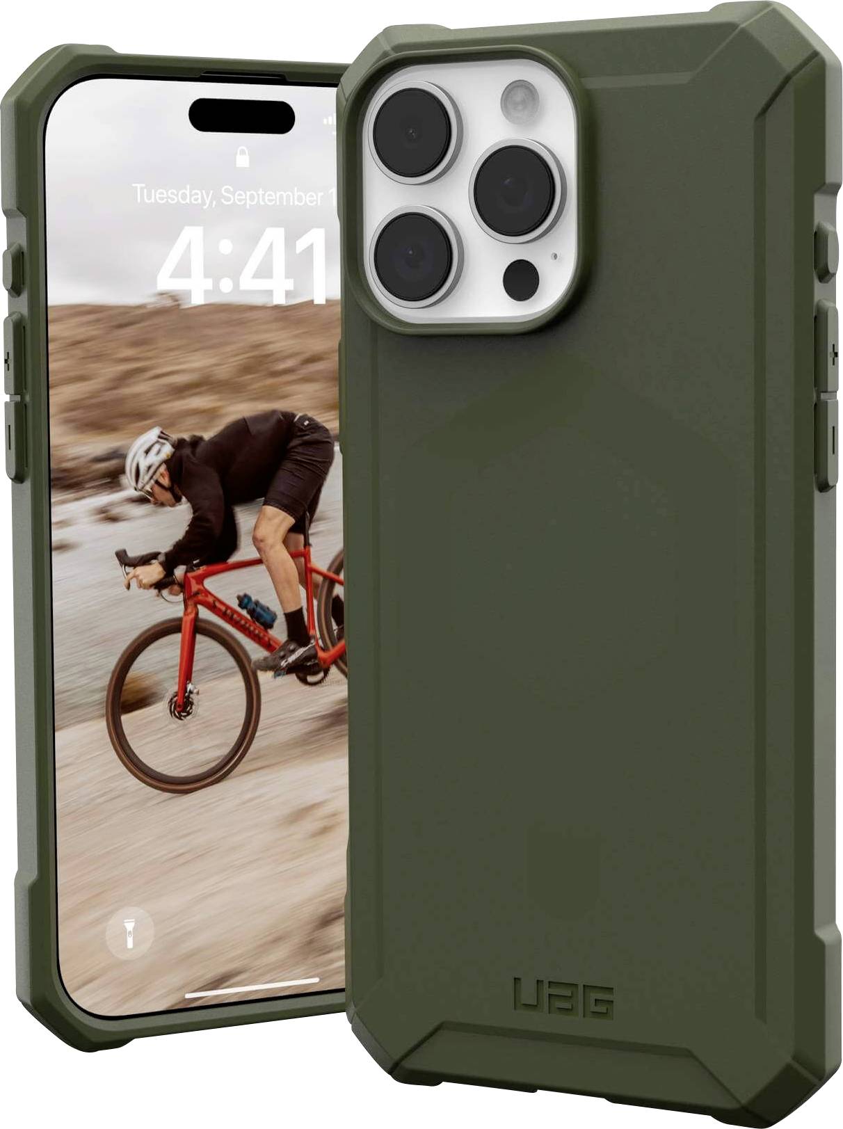 Urban Armor Gear Essential Armor MagSafe Case Backcover Apple iPhone 16 Pro Max Olivgrün MagSafe kompatibel 114449117272