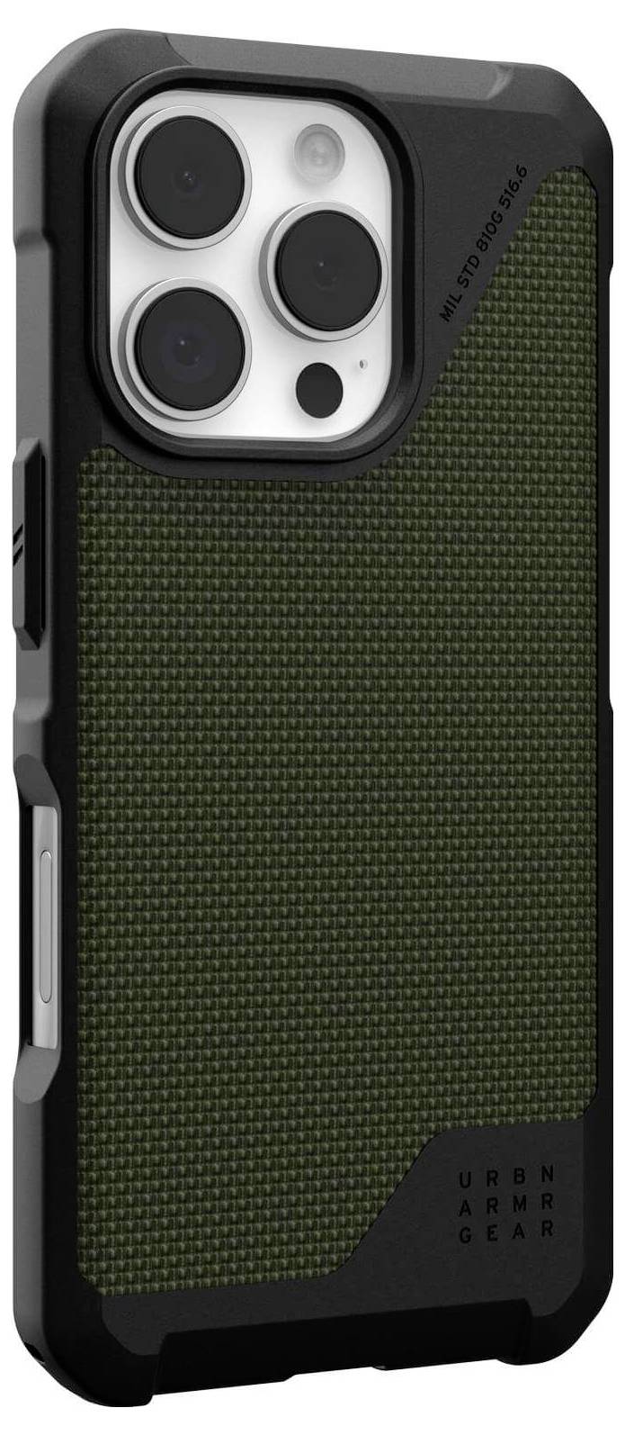 Urban Armor Gear Metropolis LT MagSafe Case Backcover Apple iPhone 16 Pro Kevlar®, Olivgrün MagSafe kompatibel 114452113972