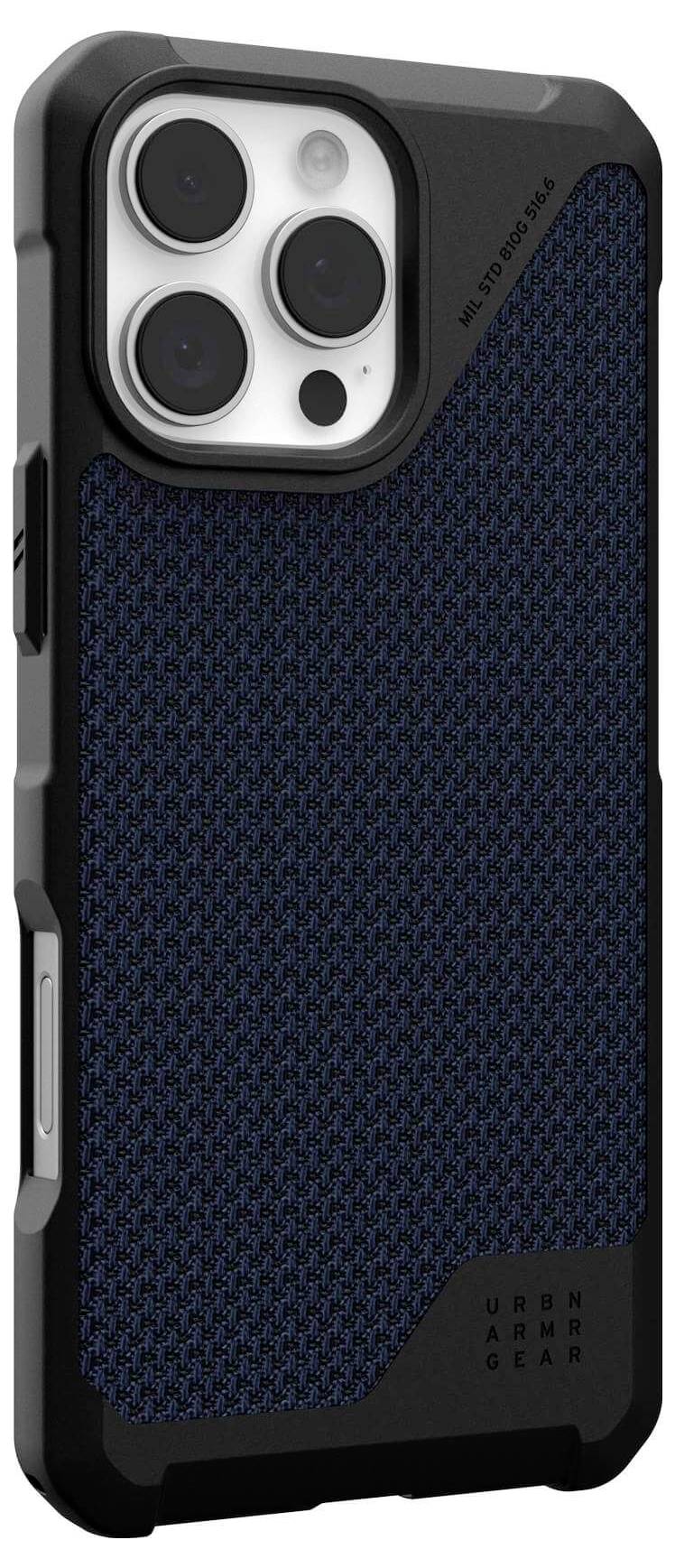 Urban Armor Gear Metropolis LT MagSafe Case Backcover Apple iPhone 16 Pro Max Kevlar®, Blau MagSafe kompatibel 114453113955