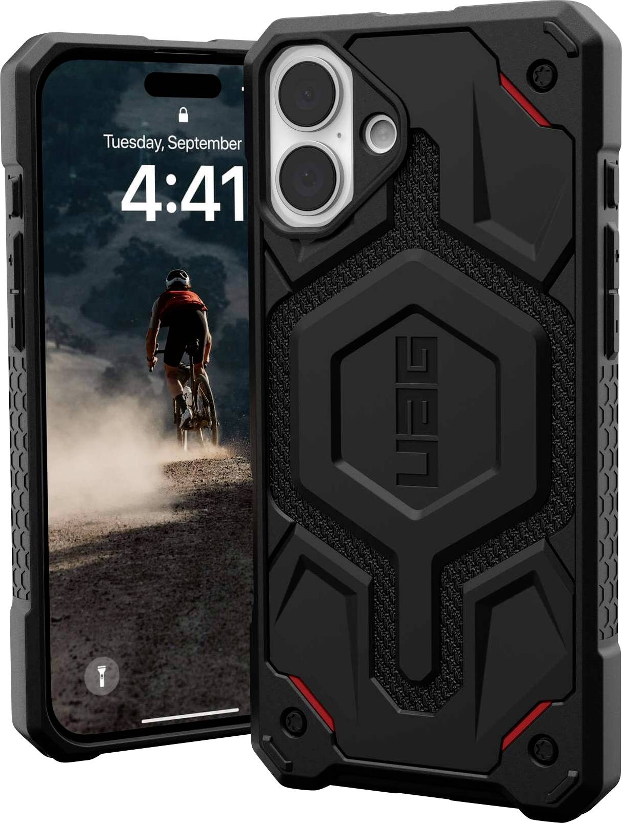 Urban Armor Gear Monarch Pro MagSafe Case Backcover Apple iPhone 16 Plus Kevlar®, Schwarz MagSafe kompatibel 114455113940