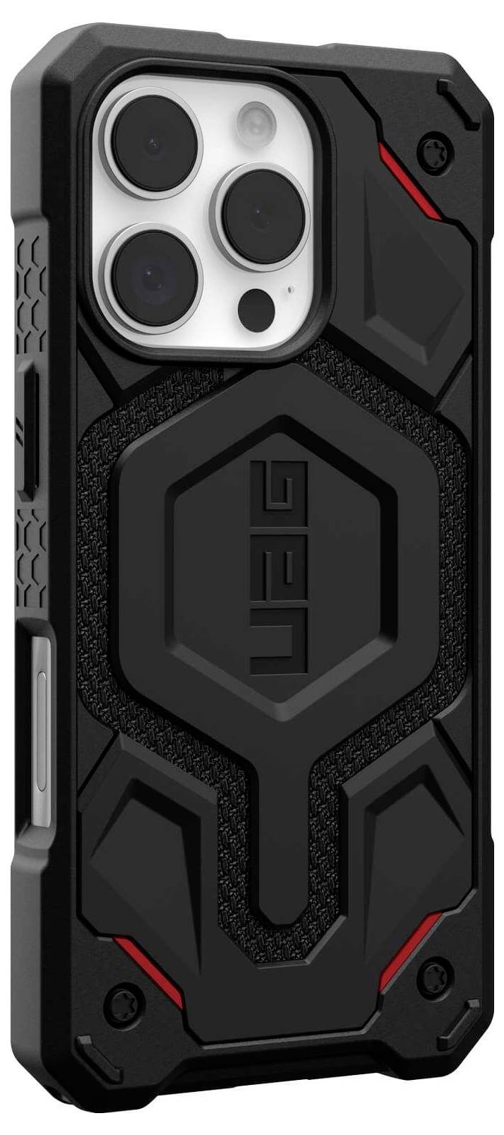 Urban Armor Gear Monarch Pro MagSafe Case Backcover Apple iPhone 16 Pro Kevlar®, Schwarz MagSafe kompatibel 114456113940