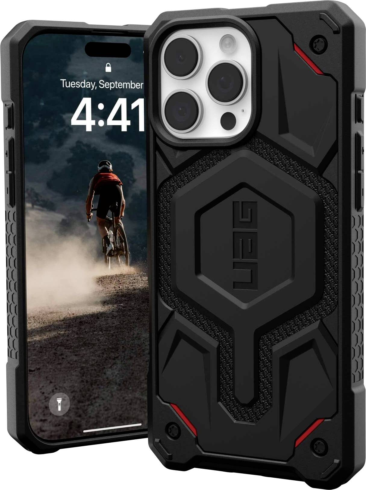 Urban Armor Gear Monarch Pro MagSafe Case Backcover Apple iPhone 16 Pro Max Kevlar®, Schwarz MagSafe kompatibel 114457113940