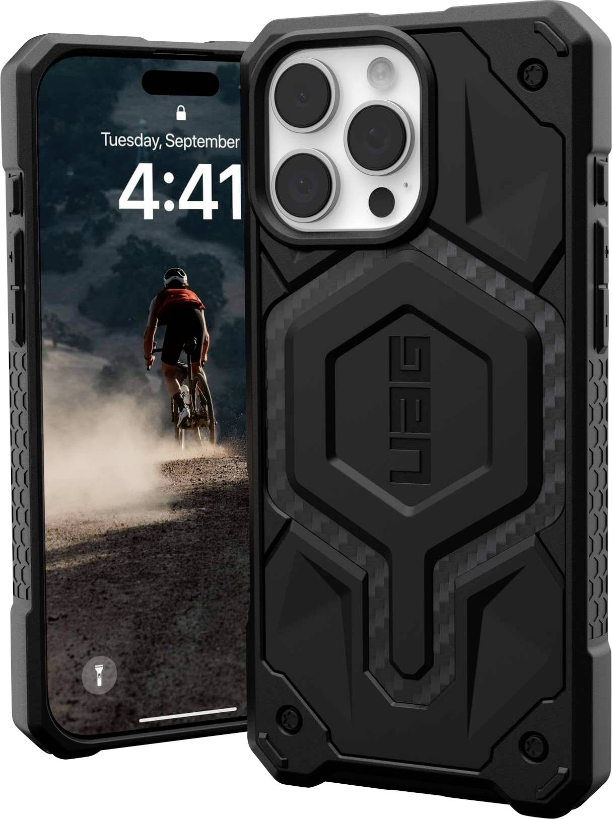 Urban Armor Gear Monarch Case Backcover Apple iPhone 16 Pro Max Carbon Induktives Laden 114461114242