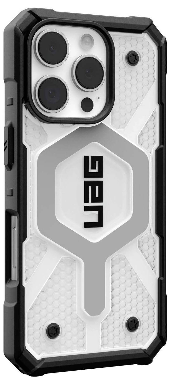 Urban Armor Gear Pathfinder MagSafe Case Backcover Apple iPhone 16 Pro Ice, Transparent MagSafe kompatibel 114464114343