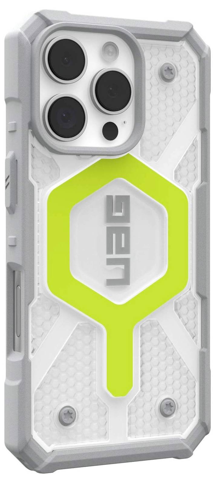 Urban Armor Gear Pathfinder MagSafe Case Backcover Apple iPhone 16 Pro Neon, Transparent MagSafe kompatibel 114464118181