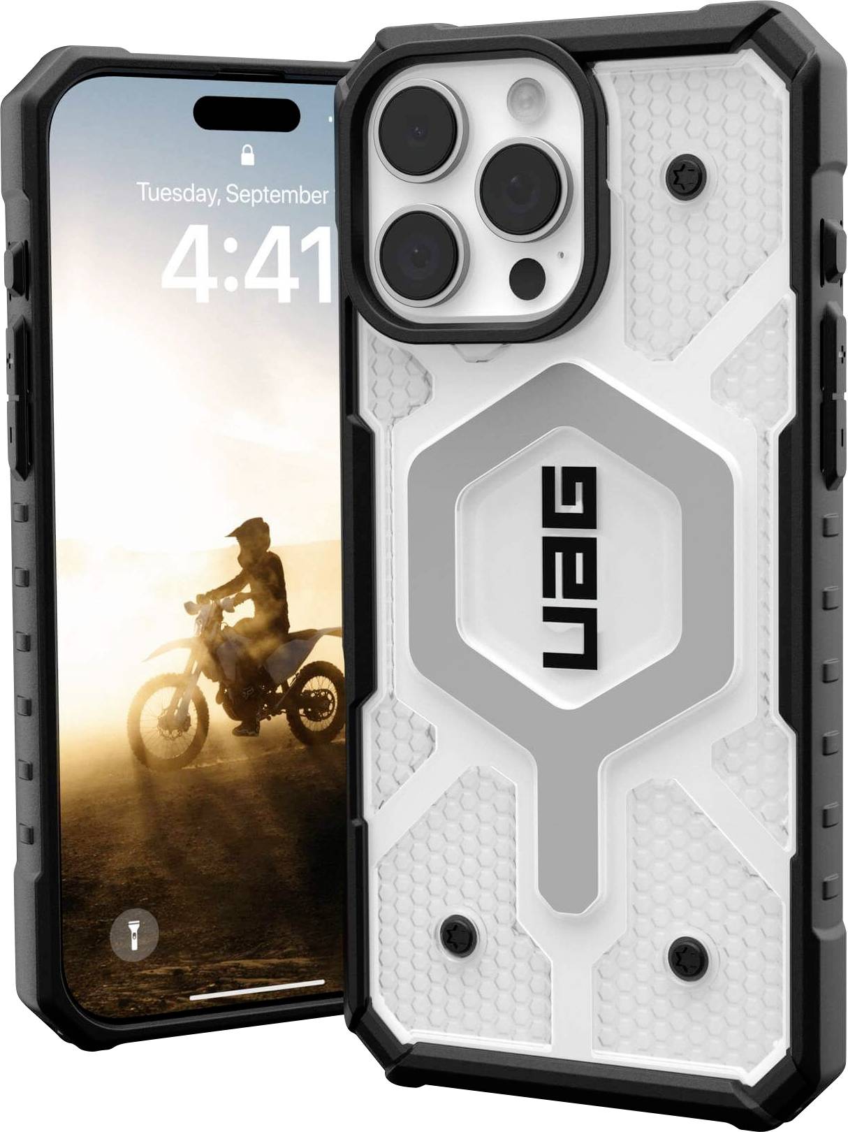 Urban Armor Gear Pathfinder MagSafe Case Backcover Apple iPhone 16 Pro Max Ice, Transparent MagSafe kompatibel 114465114343