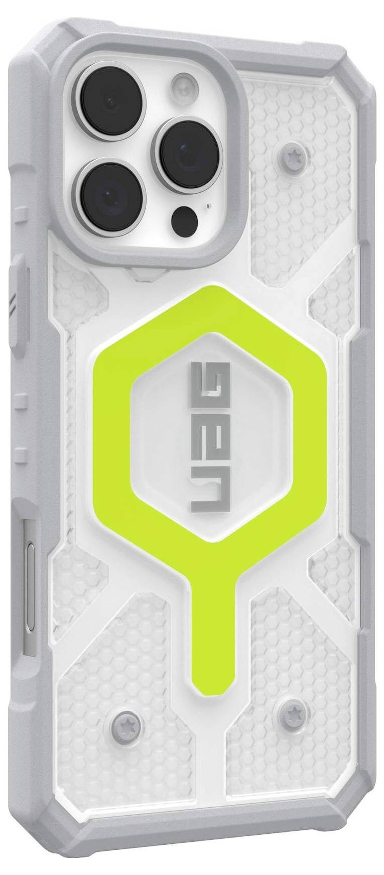 Urban Armor Gear Pathfinder MagSafe Case Backcover Apple iPhone 16 Pro Max Neon, Transparent MagSafe kompatibel 114465118181