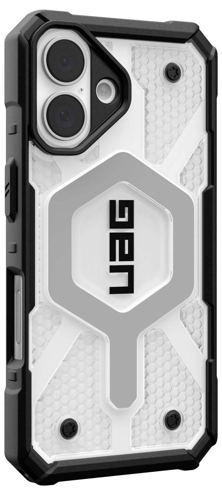 Urban Armor Gear Pathfinder MagSafe Case Backcover Apple iPhone 16 Ice, Transparent MagSafe kompatibel 114466114343