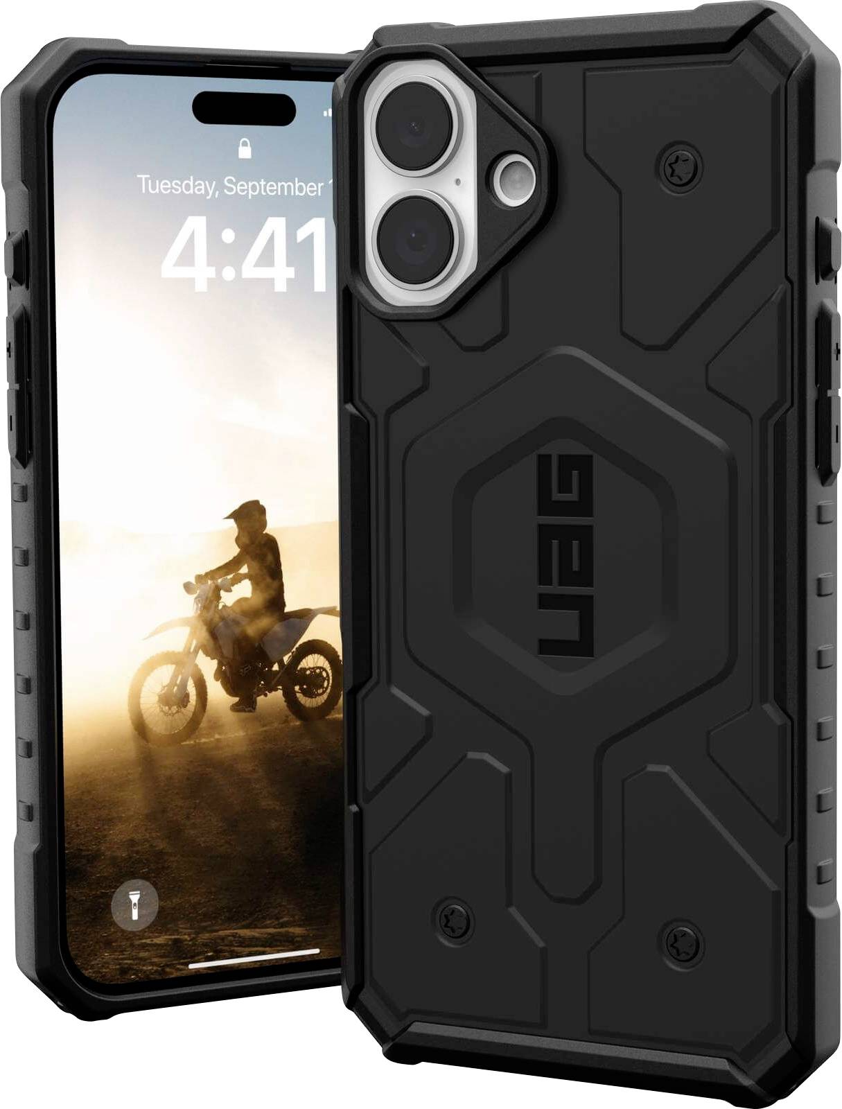 Urban Armor Gear Pathfinder MagSafe Case Backcover Apple iPhone 16 Plus Schwarz MagSafe kompatibel 114467114040
