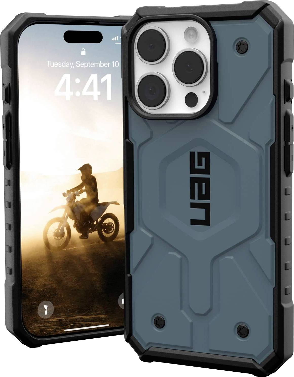 Urban Armor Gear Pathfinder MagSafe Case Backcover Apple iPhone 16 Pro Blau MagSafe kompatibel 114468114151