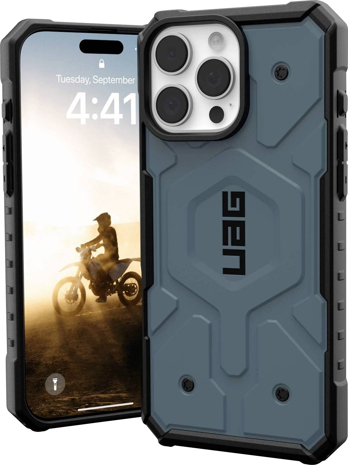 Urban Armor Gear Pathfinder MagSafe Case Backcover Apple iPhone 16 Pro Max Blau MagSafe kompatibel 114469114151