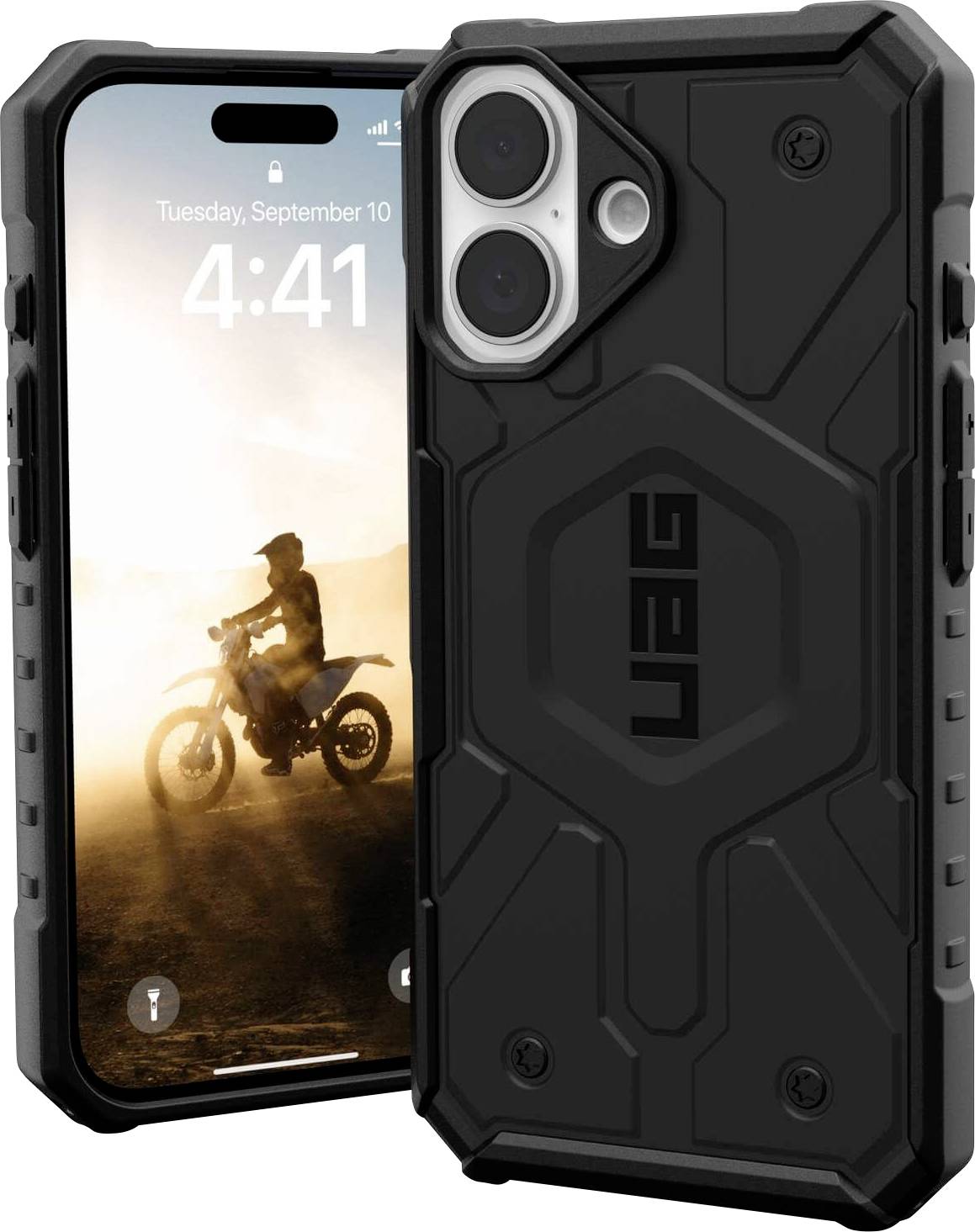 Urban Armor Gear Pathfinder MagSafe Case Backcover Apple iPhone 16 Schwarz MagSafe kompatibel 114470114040