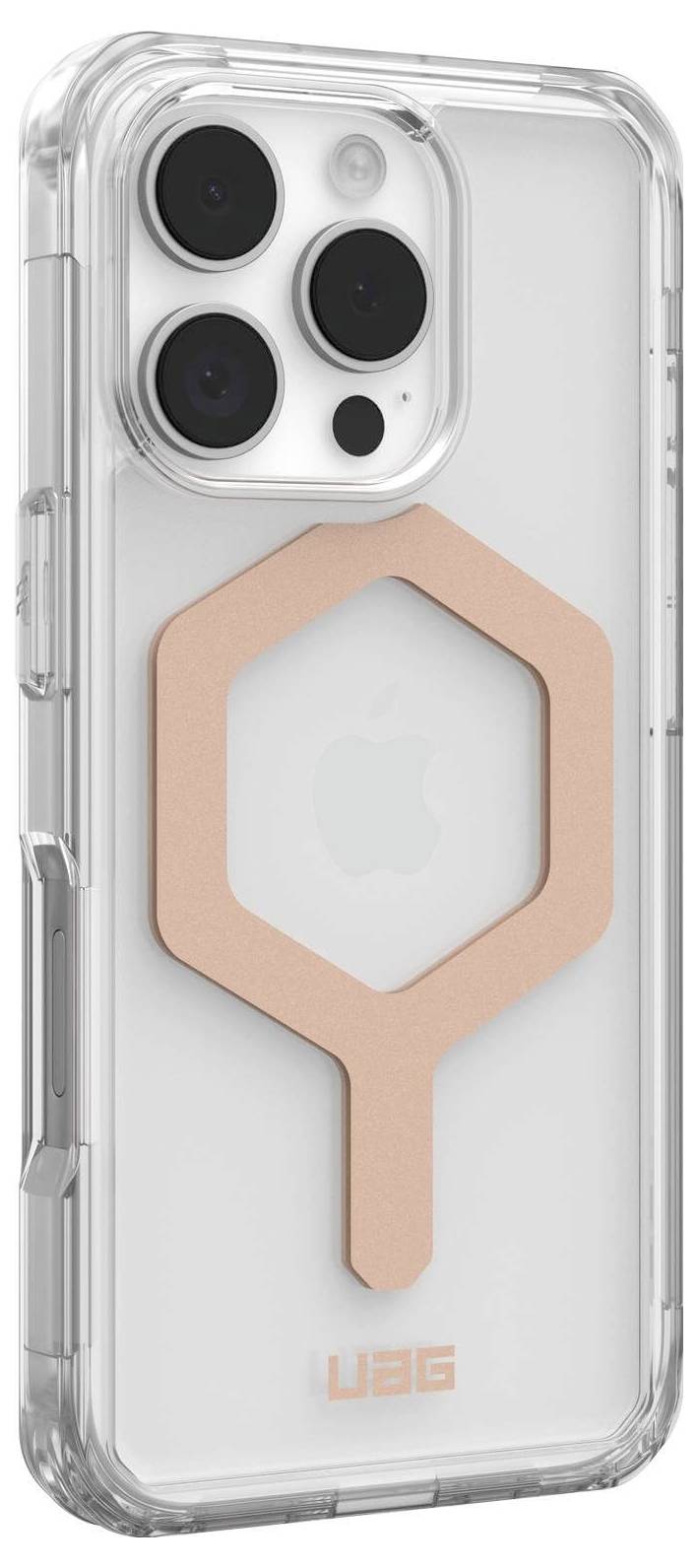 Urban Armor Gear Plyo MagSafe Case Backcover Apple iPhone 16 Pro Ice, Transparent, Rose Gold MagSafe kompatibel 114480114348