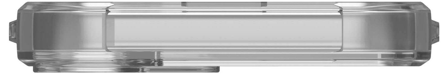 Durchsichtiger Kunststoffstecker im Querformat, geeignet zum Anschluss an elektrische Geräte.