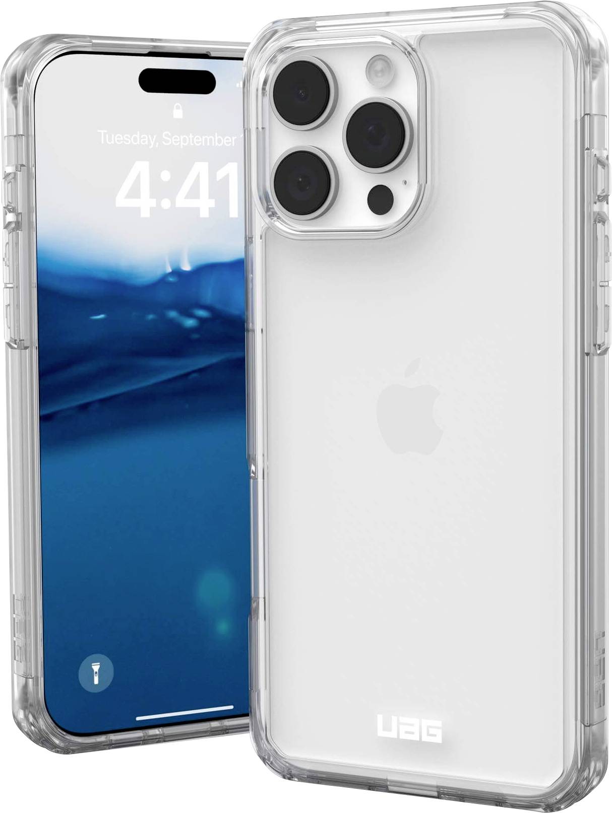 Urban Armor Gear Plyo Case Backcover Apple iPhone 16 Pro Max Ice, Transparent Induktives Laden 114485114343