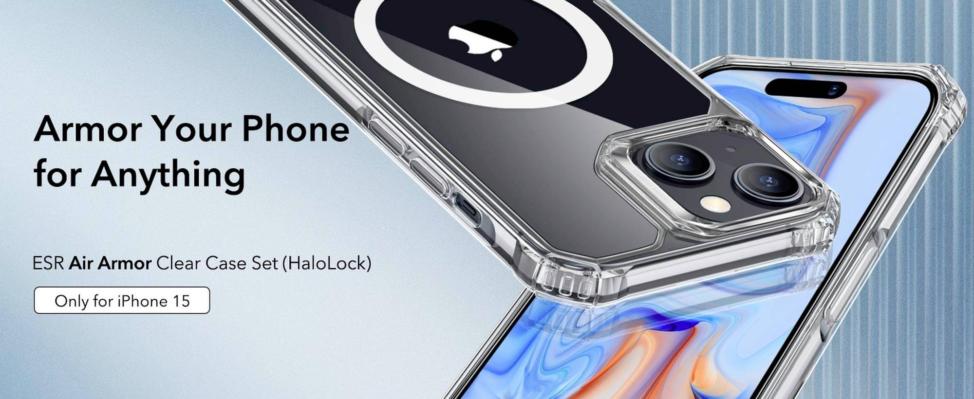 ESR Air Armor HaloLock Case Backcover Apple iPhone 15 Transparent MagSafe kompatibel 1A6880102