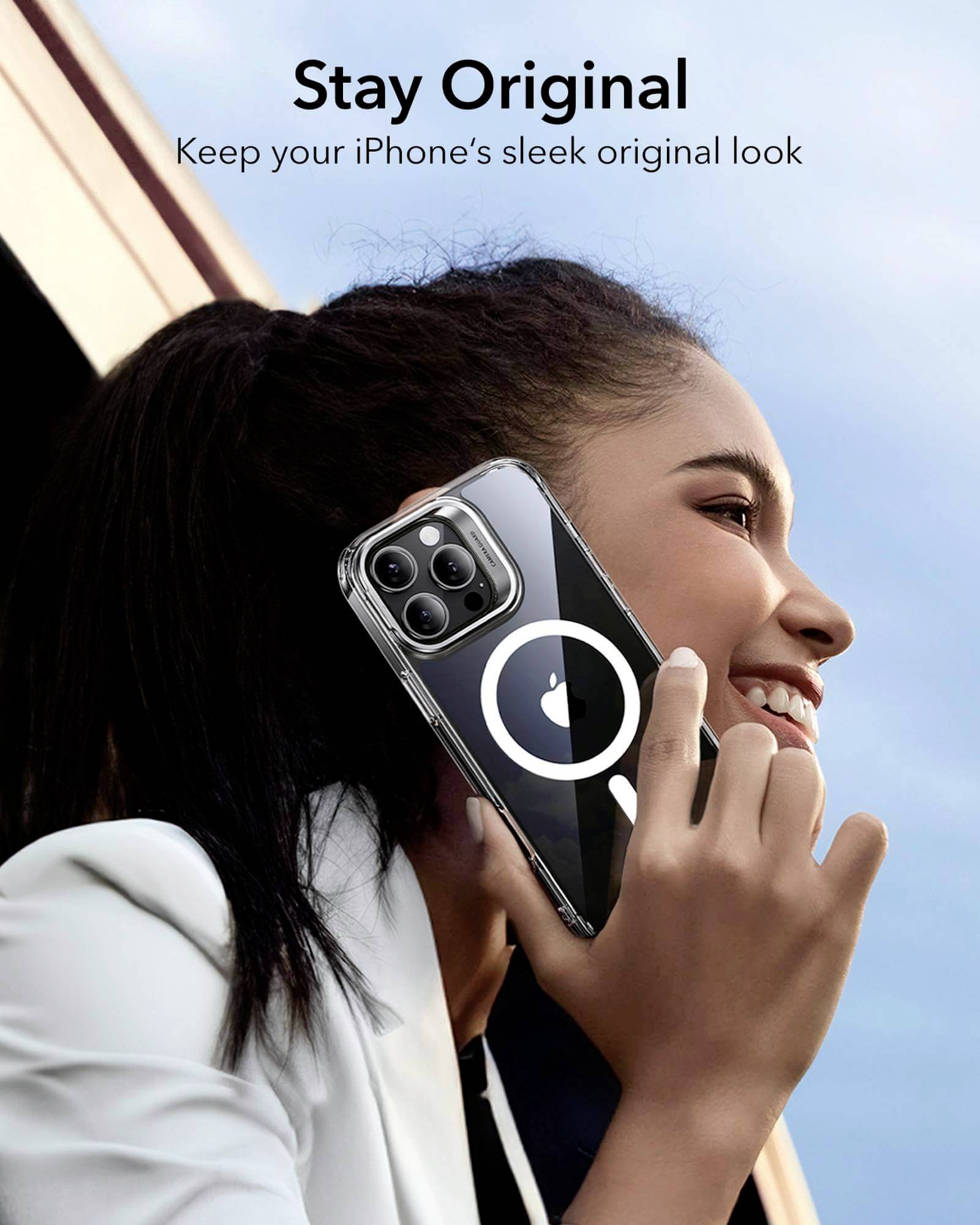 ESR Classic Hybrid HaloLock Case + Stash Stand Backcover Apple iPhone 16 Pro Max Transparent MagSafe kompatibel 1A7500102