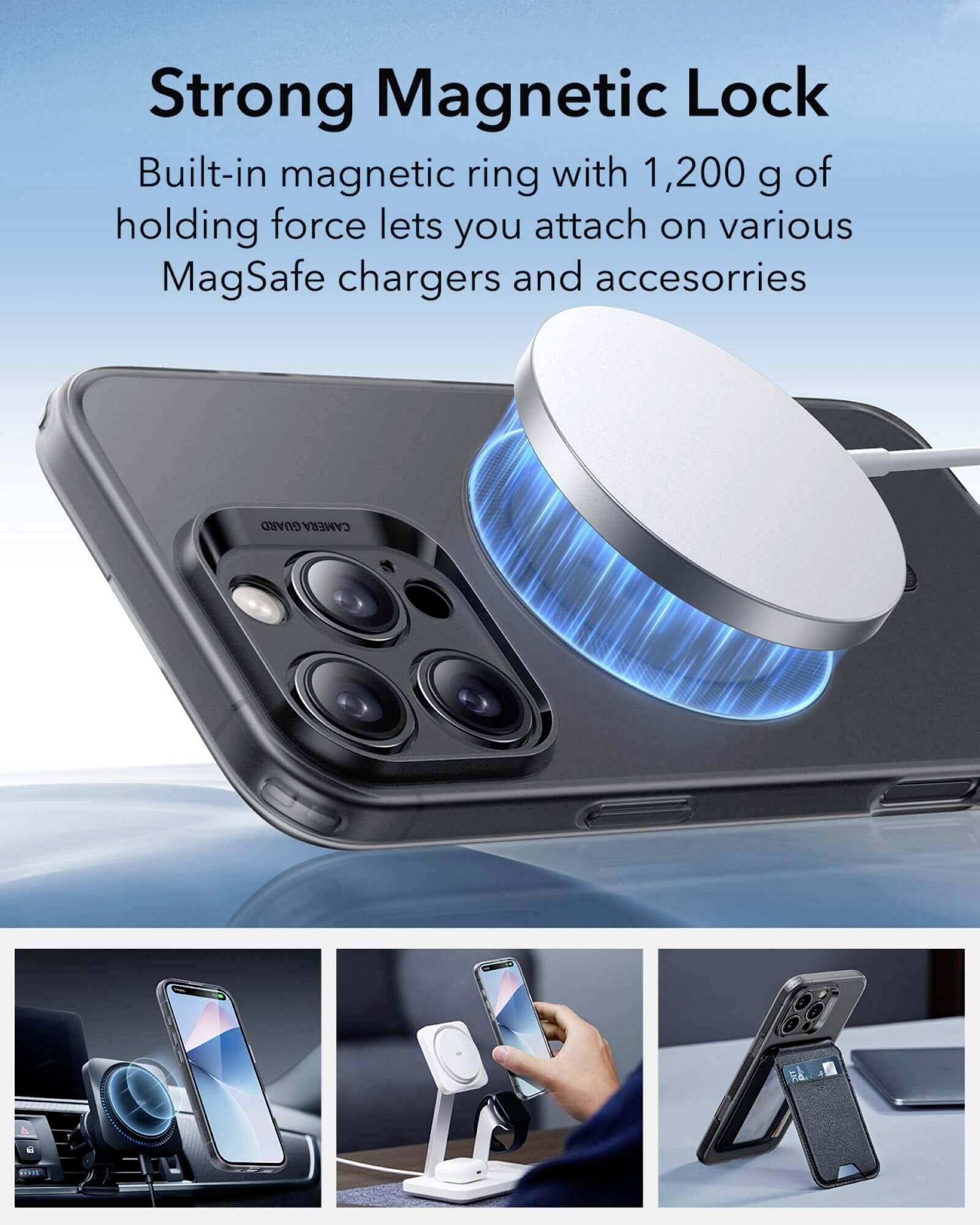 ESR Zero HaloLock Case Backcover Apple iPhone 16 Pro Schwarz MagSafe kompatibel 1A7730202