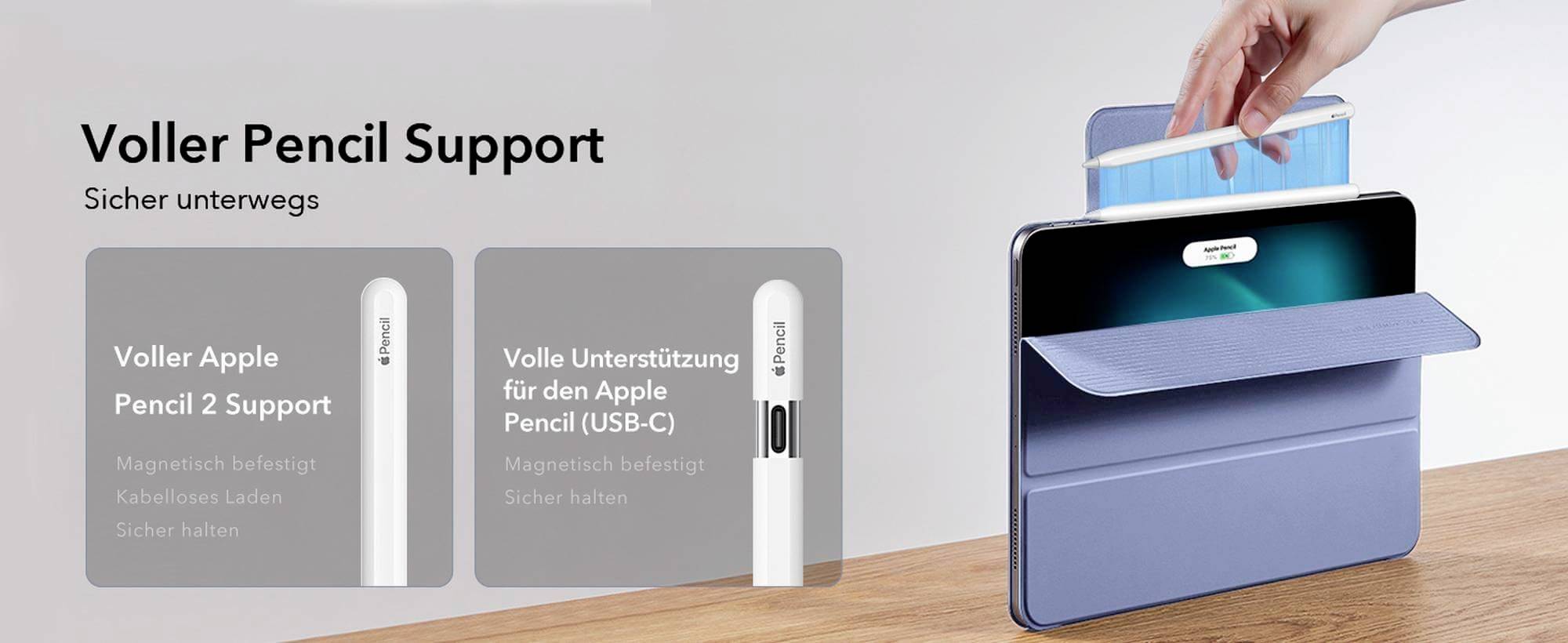 ESR Rebound Magnetic Case Tablet-Cover Apple iPad Pro 11" (M4, 2024) 27,9 cm (11") BookCase Lavendel, Lila